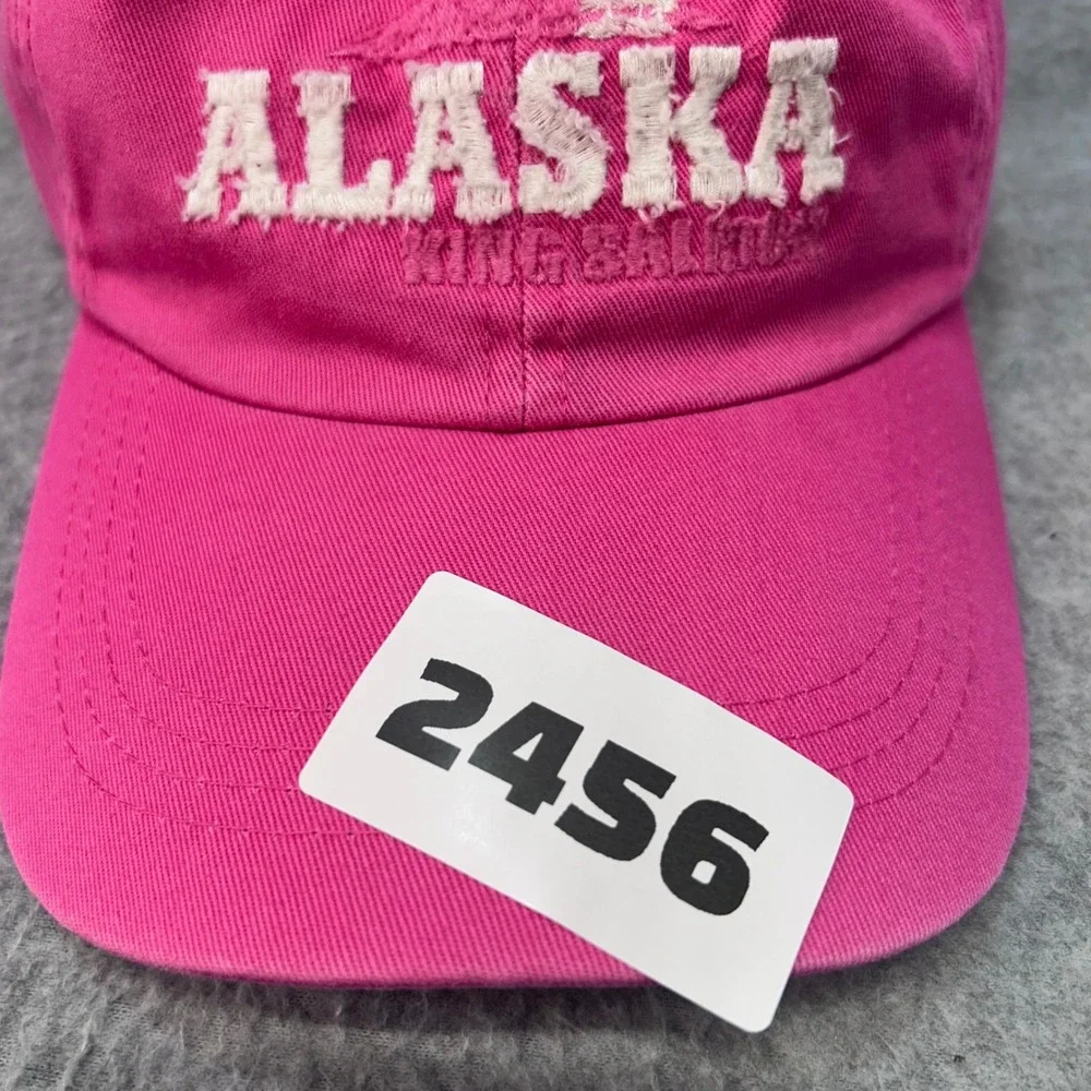 Alaska King Salmon Women Pink Gear For Sports Baseball Hat Distressed Logo OSFA